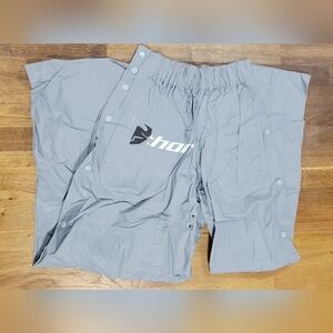 Thor Gray Motorcycle Rain Pants, Size Small